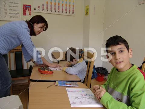 Bulgaria day care centre for children kids with Stock Photos