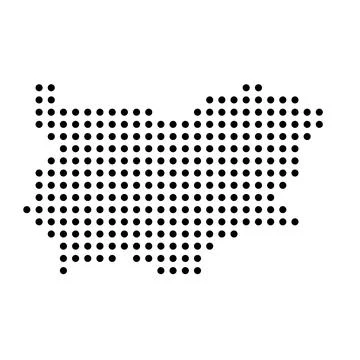 Bulgaria dotted vector map Stock Illustration