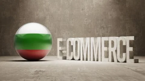 Bulgaria. E-Commerce  Concept. Stock Illustration