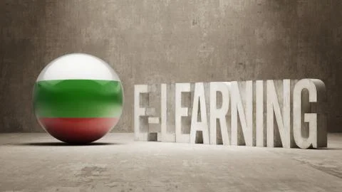 Bulgaria. E-Learning  Concept Illustrazione stock