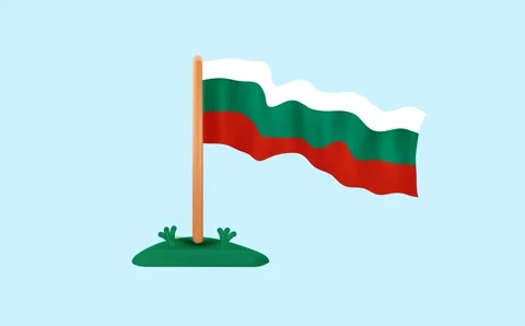 Bulgaria flag 3d Stock Footage 275605598