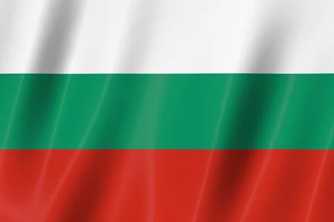 Bulgaria flag, 3d render,8K Ilustração Stock