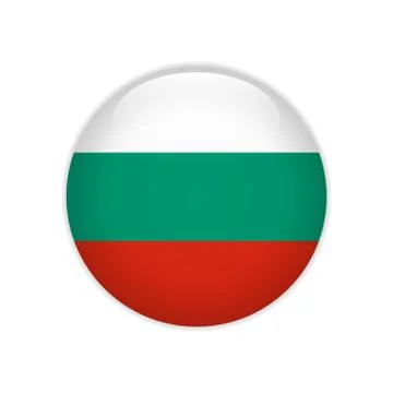 Bulgaria flag on button Illustrazione stock