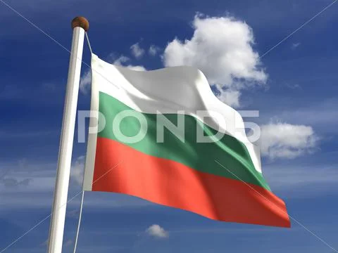 Bulgaria flag (with clipping path) Stock Illustration