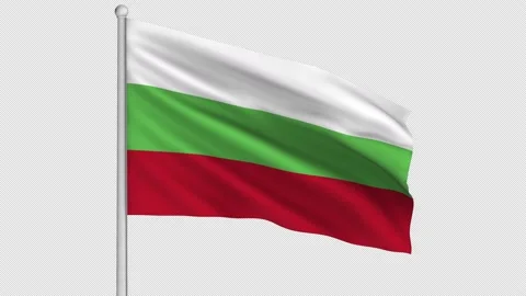 Bulgaria Flag Video stock 210870090