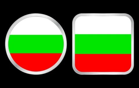 Bulgaria flag icon Stock Illustration