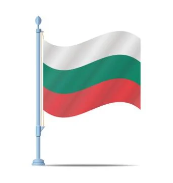 Bulgaria flag Illustrazione stock