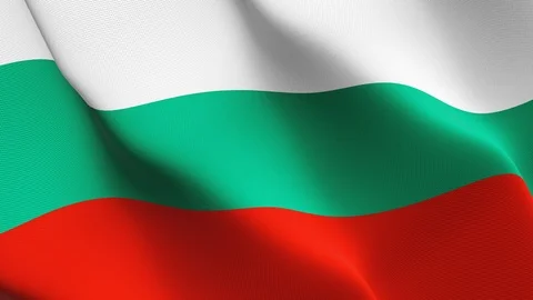 Bulgaria flag loop waving on wind. Stock Footage 119188622