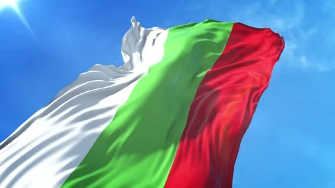 Bulgaria Flag Low Angle View Stock Footage 295744541