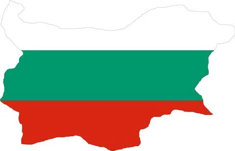 Bulgaria Flag in Map, Bulgaria Map with Flag, Map of Bulgaria, Map with Fla.. Stock-Illustration