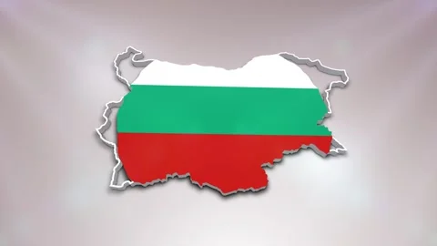 Bulgaria Flag on Map Stock Footage 277945867