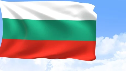 Bulgaria flag in motion Stock Footage 97881201