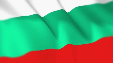 Bulgaria Flag Seamless Loop 4k 60fps on Sky Background Stock Footage 340345011