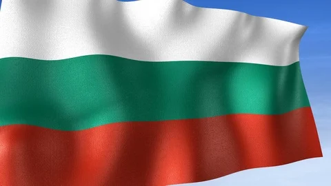 Bulgaria Flag - Set of 3 Angles with Masks [3WaveSeries] Stock Footage 104584223