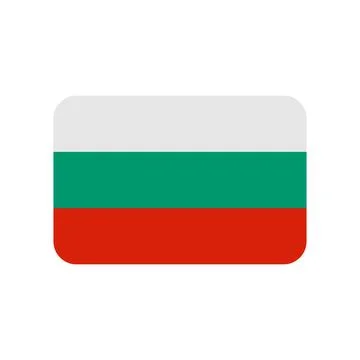 Bulgaria flag vector icon on white background Stock Illustration