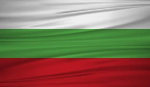 Bulgaria flag vector. Vector Bulgaria flag blowig in the wind. EPS 10. Stock Illustration