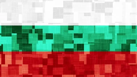 Bulgaria flag wallpaper technology background aimation Stock Footage 262769228