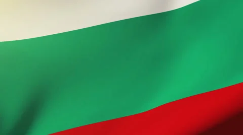 Bulgaria flag waving in the wind. Looping sun rises style.  Animation loop Stock Footage 47886975