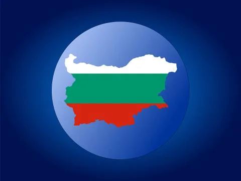 Bulgaria globe Stock Illustration