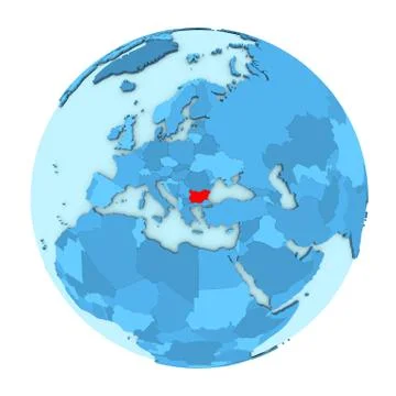 Bulgaria on globe isolated Stock Illustration