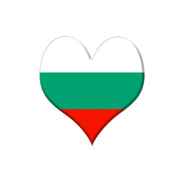 Bulgaria heart. Stock Illustration