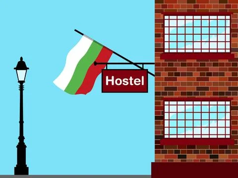 Bulgaria Hostels Vector Illustration Stock Illustration