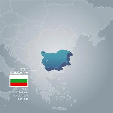 Bulgaria information map. Stock Illustration