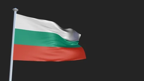 Bulgaria - Loopable 3D flag animation with Alpha Channel and Transparency for Stock Footage 91460344