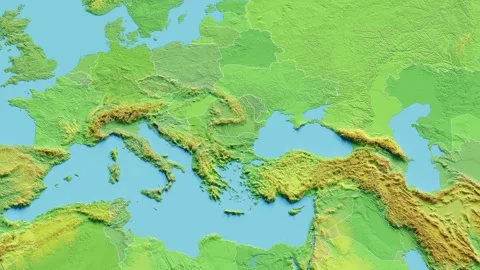 Bulgaria Map 3D animated with Borders Stock-Footage 348517060