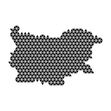 Bulgaria map abstract schematic Illustrazione stock