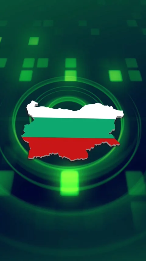 Bulgaria Map and Flag Background Stock-Footage 346763475