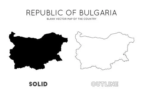 Bulgaria map. Blank vector map of the Country. Borders of Bulgaria for your.. Foto stock