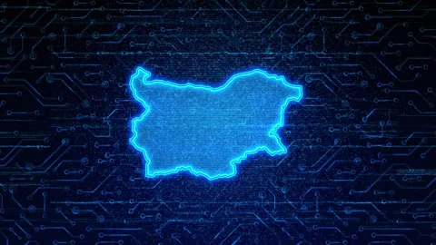 Bulgaria Map Digital Technology Opener Stock Footage 335080836