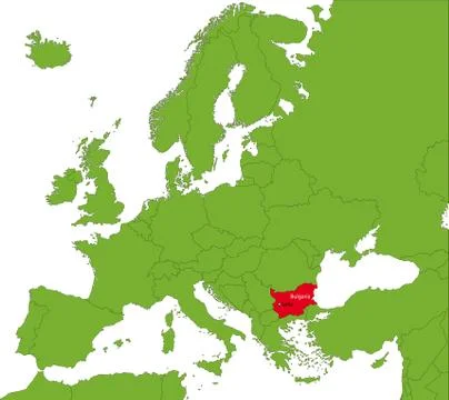 Bulgaria map Stock Illustration