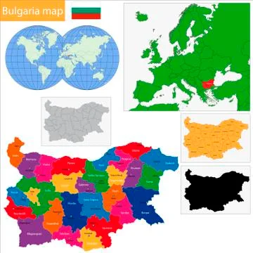 Bulgaria map Stock Illustration