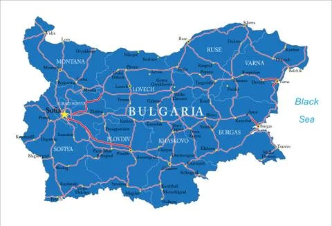 Bulgaria map Stock Illustration