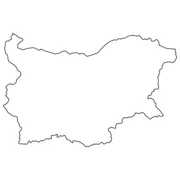 Bulgaria map outline Stock Illustration