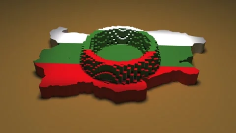 Bulgaria Map - Ripple Effect Stock Footage 330538587