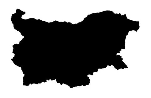Bulgaria Map Silhouette Stock Illustration