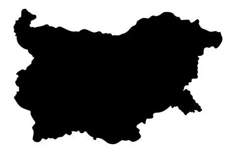 Bulgaria map silhouette vector isolated Stock Illustration