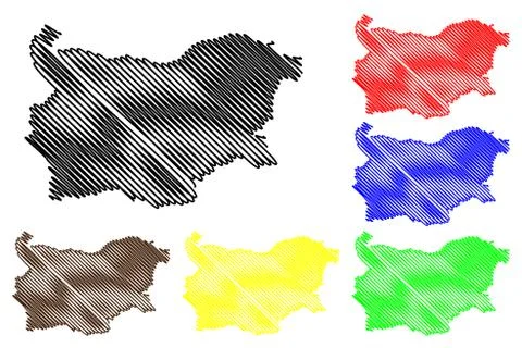 Bulgaria map vector Stock Illustration