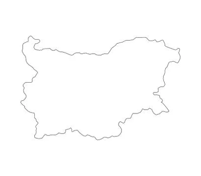 Bulgaria map on white background Stock Illustration