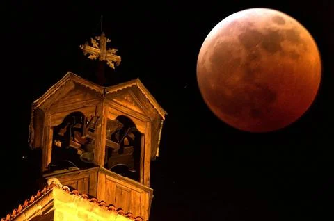 Bulgaria  -  Moon Eclipse - Jan 2001 Stock Photos
