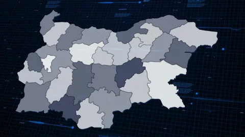 Bulgaria network map Stock Footage 87976962