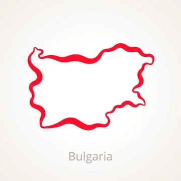 Bulgaria - Outline Map Stock Illustration