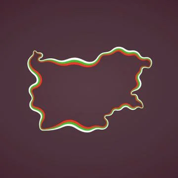 Bulgaria - Outline Map Stock Illustration