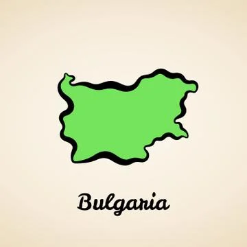 Bulgaria - Outline Map Stock Illustration