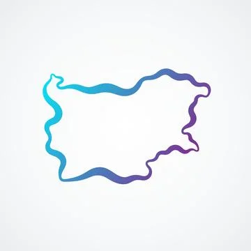Bulgaria - Outline Map Stock Illustration