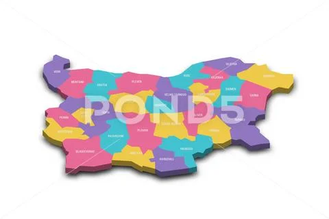 Bulgaria political map of administrative divisions: Graphic #232799069