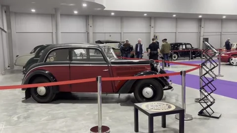 Bulgaria: Retro auto exhibition in Sofia draws classic car enthusiasts Stock-Footage 328864757